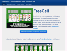 Tablet Screenshot of freecell.org